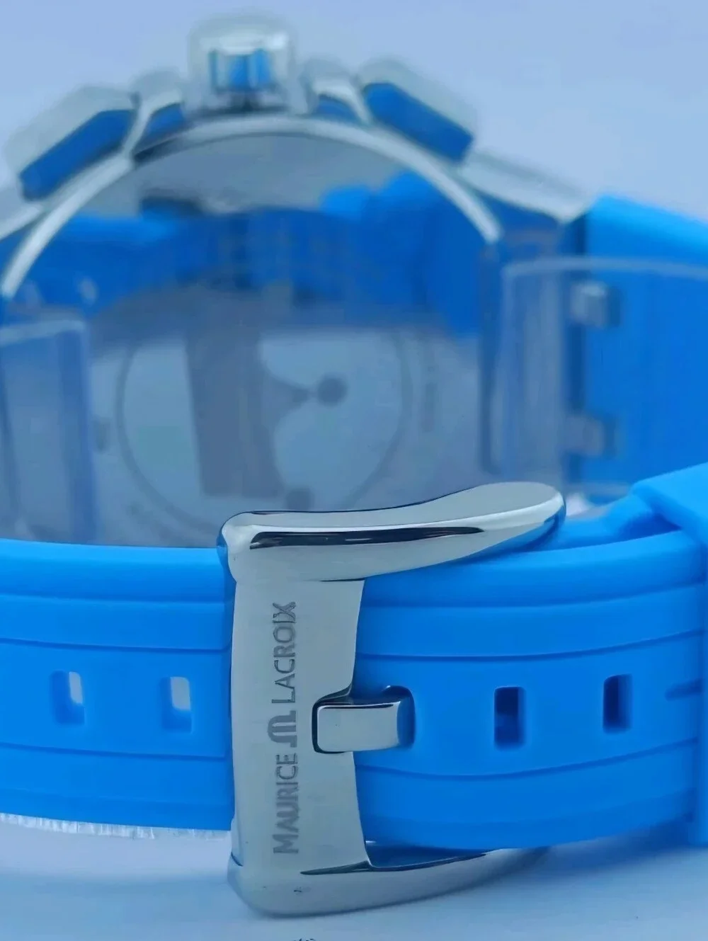 Maurice Lacroix Blue Chronograph Quartz Watch Refurbished